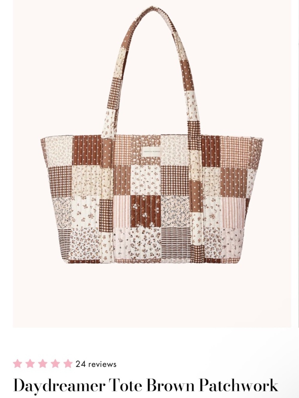 Poppy & Peonies Brown patchwork Collection